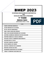 Obmep 2023 - 1â Fase - Resultado