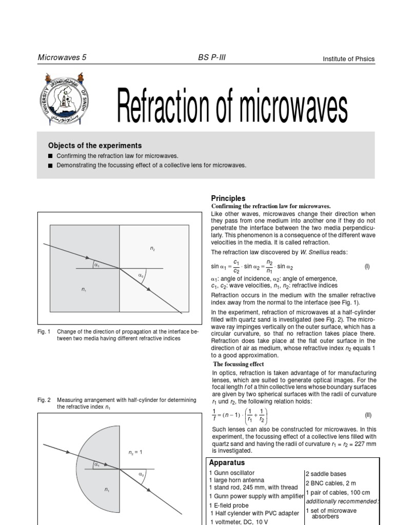 Mod Phy > Microwave > Microwaves 5 Done Refraction Lens (Optics)