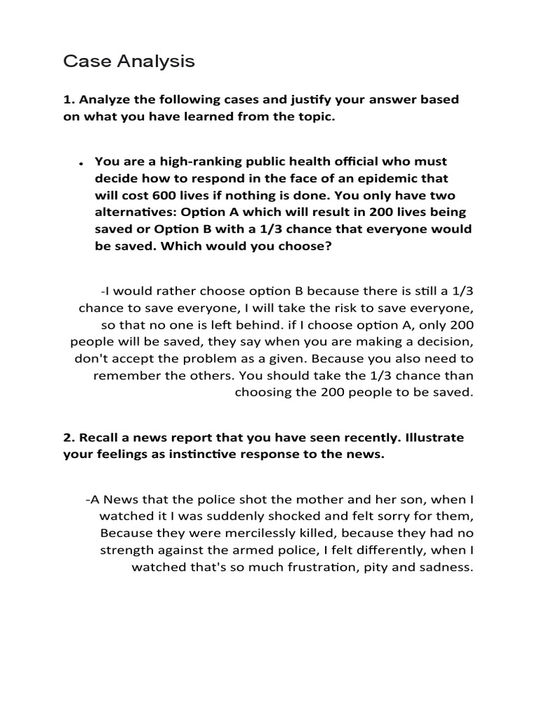 Case Analysis PDF