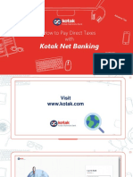 How To Pay Direct Taxes Using Kotak Net Banking