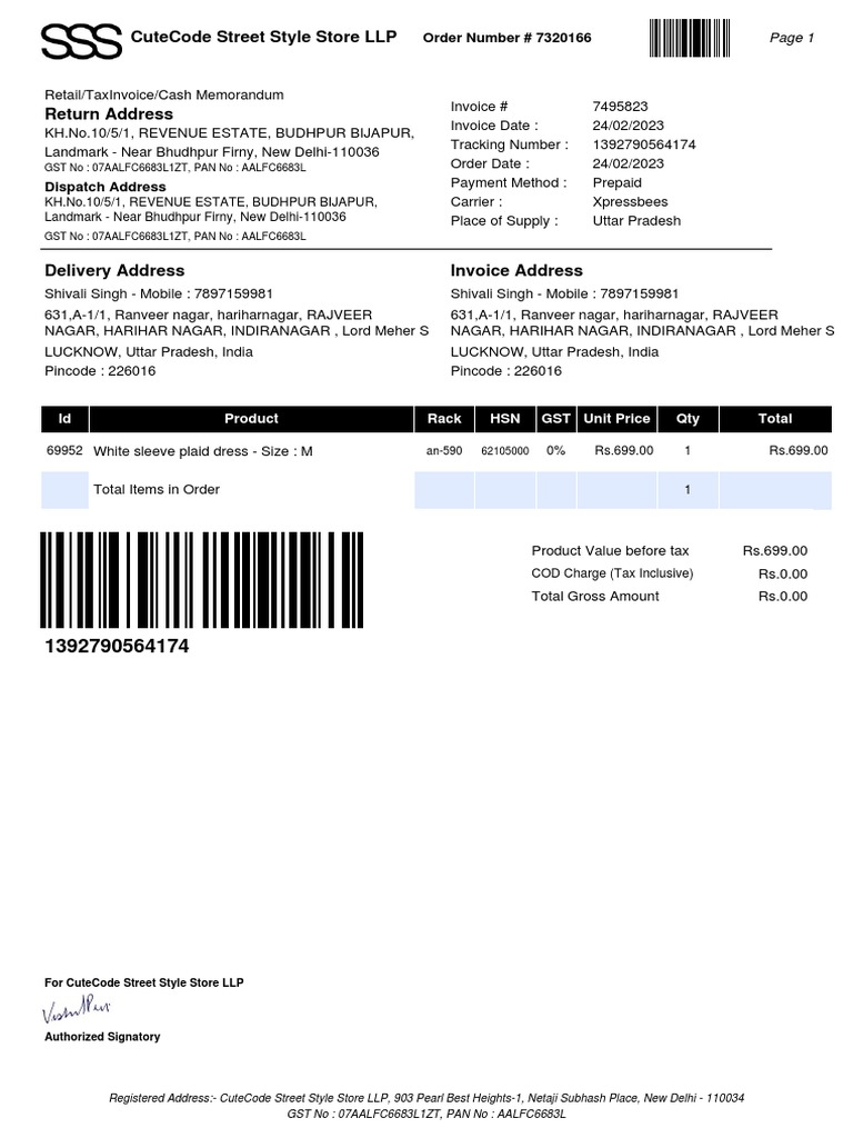 Invoice 7495823 | PDF