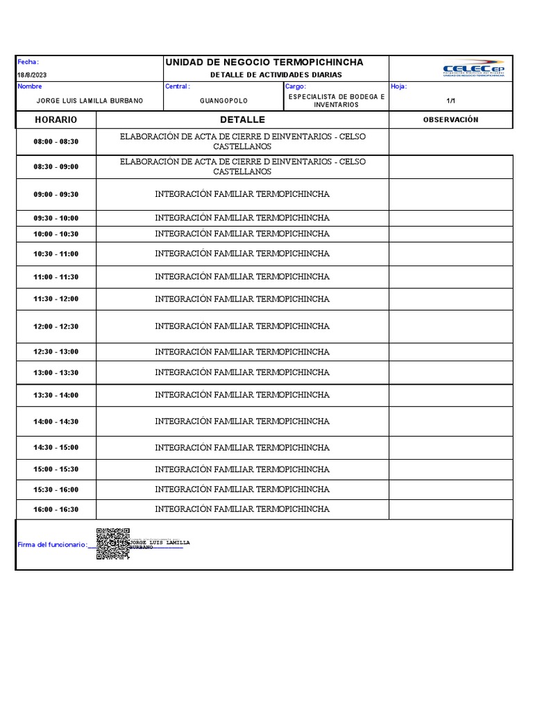 MODELO INFORME DE ACTIVIDADES - 18-08-2023 (1) - Signed | PDF
