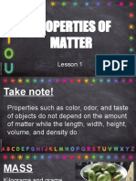 Grade 4 - Lesson 1 - PROPERTIES OF MATTER