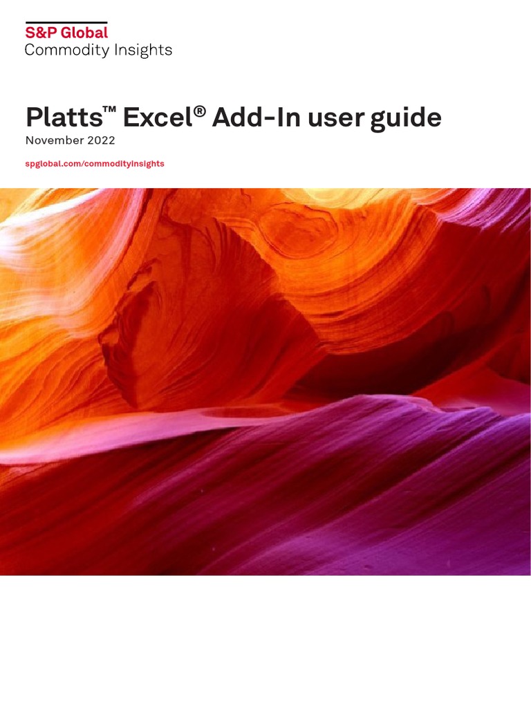 Spci platts excel add in userguide pdf microsoft excel metadata