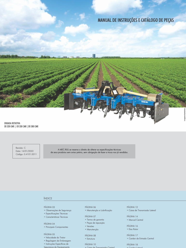 Manual Enxada Rotativa e Peças | PDF
