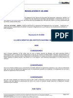 Reglamento, Ley Forestal RESOLUCIÓN 01 (1) .43.2005