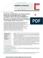 Documento Multidisciplinar de Consenso Sobre El Manejo de La Hemorragia