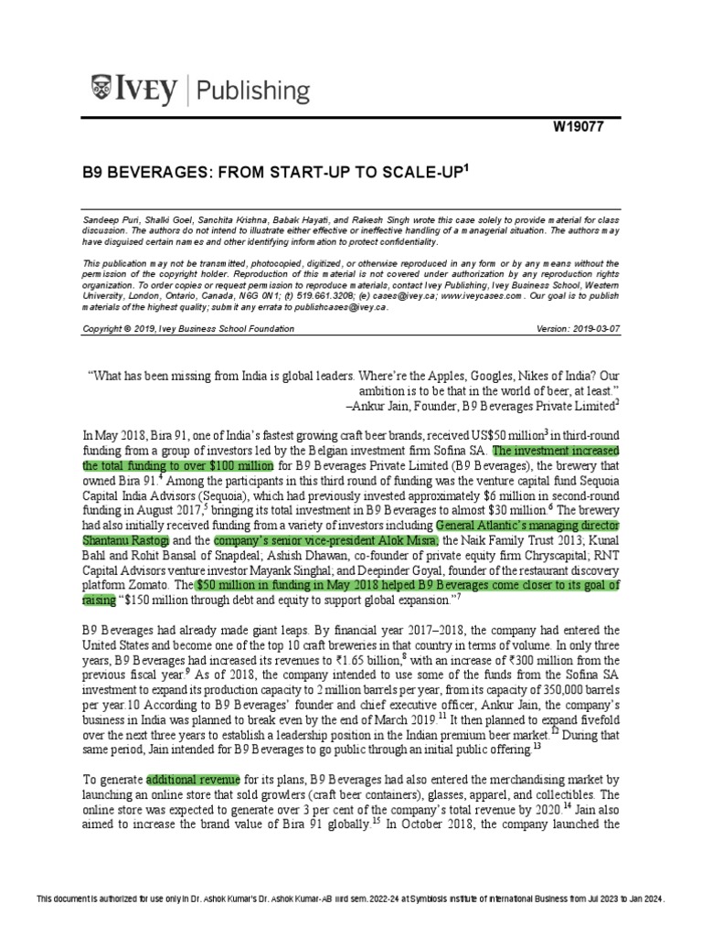 B9 Beverages NPD Unlocked PDF Beer Malt Based Drinks