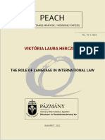 The Role of Language in International Law