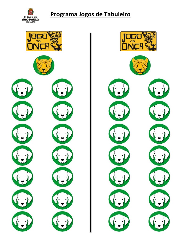 Peças Do Jogo Da Onça Ou Adugo | PDF