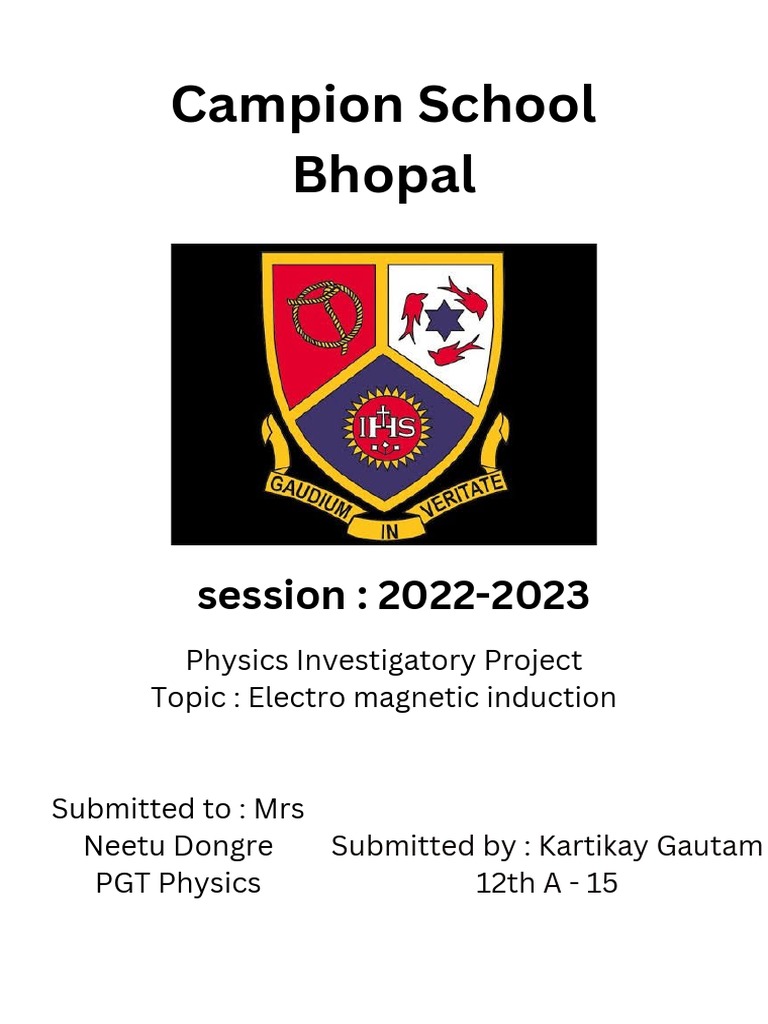 Campion School Bhopal: EM Induction Project | PDF | Technology ...