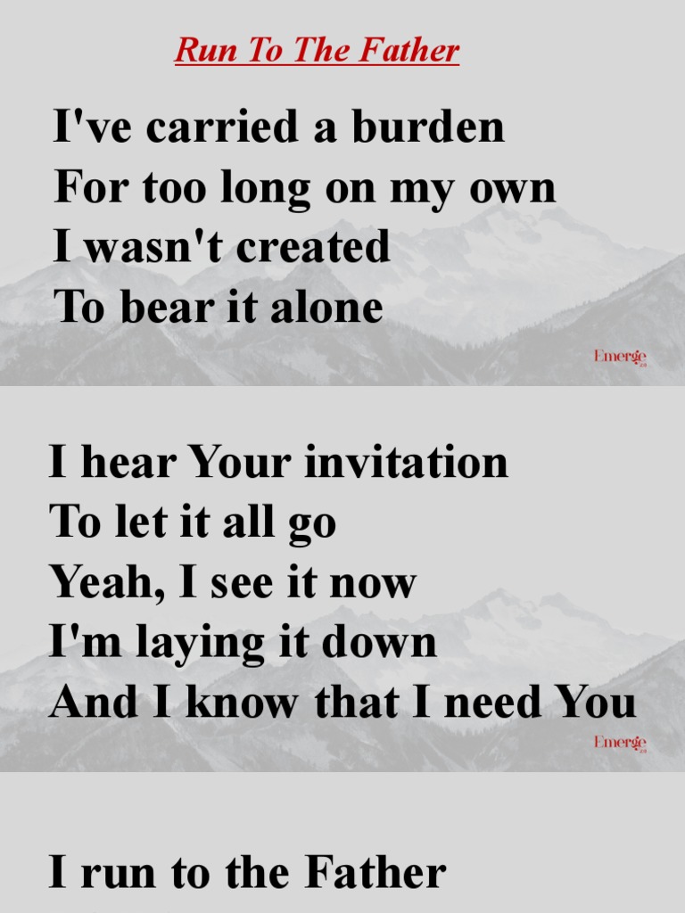 Run to the Father: A Healing Invitation | PDF