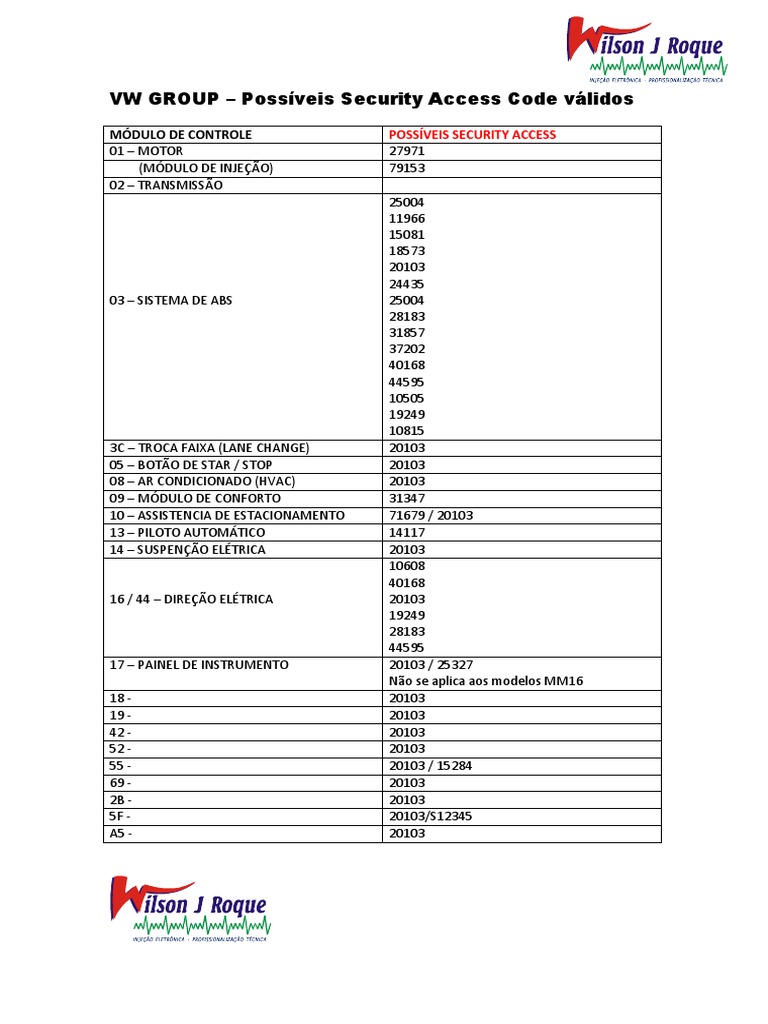 VW Group Security Access PDF