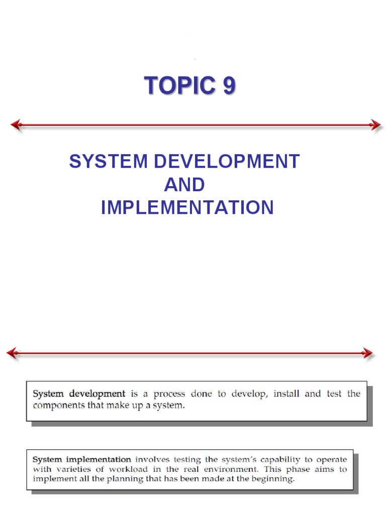 Cbad2103 Topic 9 System Development And Implementation Download