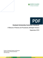A Manual of Policies and Procedures (Abridged Version) : Graduate Scholarship Committee Handbook