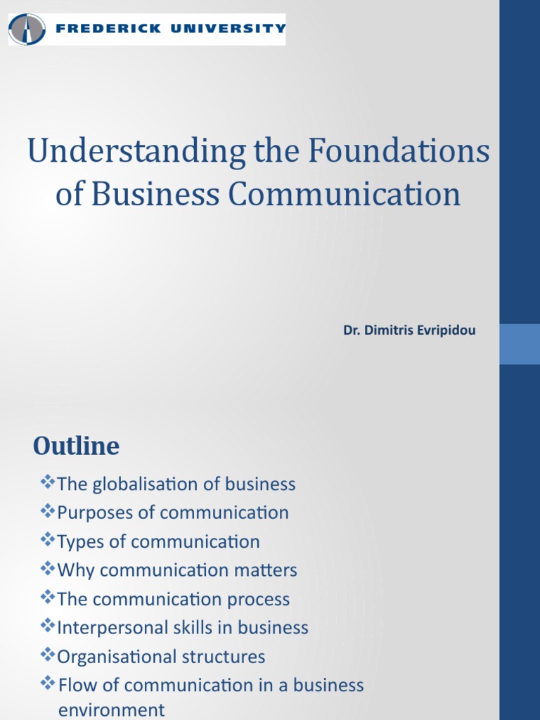 Foundations of Business Communication | PDF | Communication | Nonverbal ...