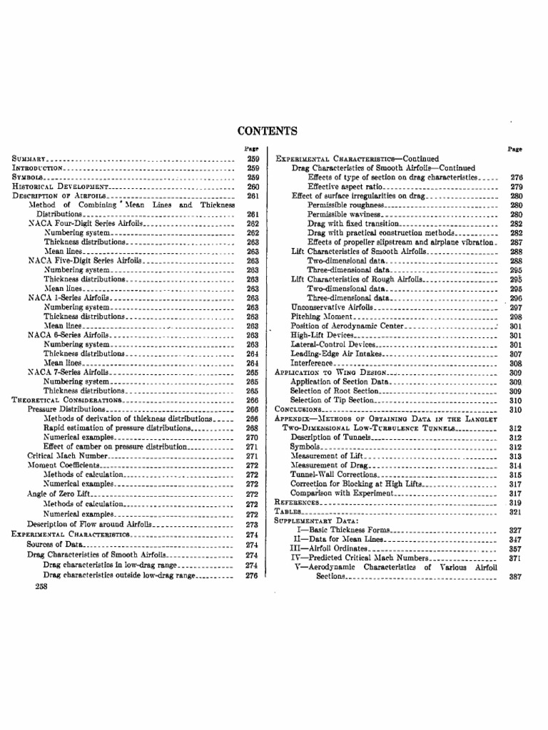 Naca Report 824 Pdf Airfoil Lift Force