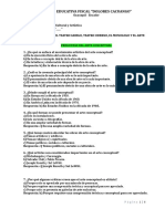 Preguntas Resueltas Sobre Teatro Griego, Moderno, El Monologo y Arte Conceptual