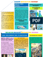 Triptico de Los Peligros Del Plástico