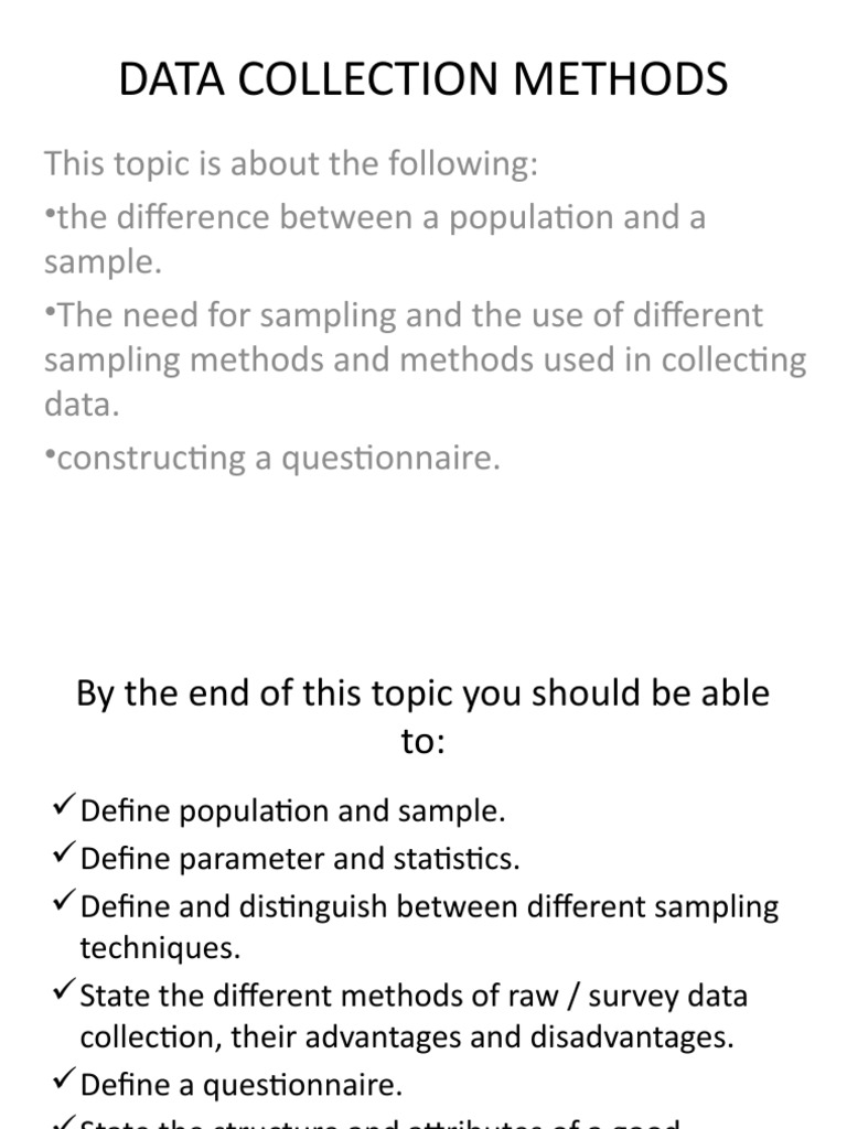 Data Collection Methods PDF