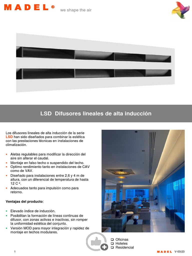 23 ES MADEL LSD Difusores Lineales Alta Induccion | PDF