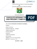 INFORME Del Royecto La Anemia y El Chocolate