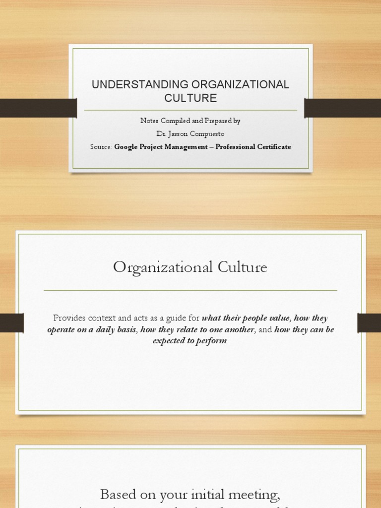 Understanding Organizational Culture | PDF