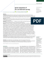 Enduring Neurological Sequelae of Benzodiazepine Use: An Internet Survey