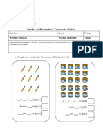 Prueba de Matematica Tercero Multiplicaciones.