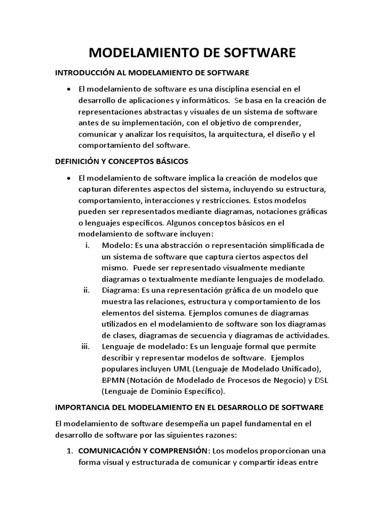 Introducción al Modelamiento de Software | PDF