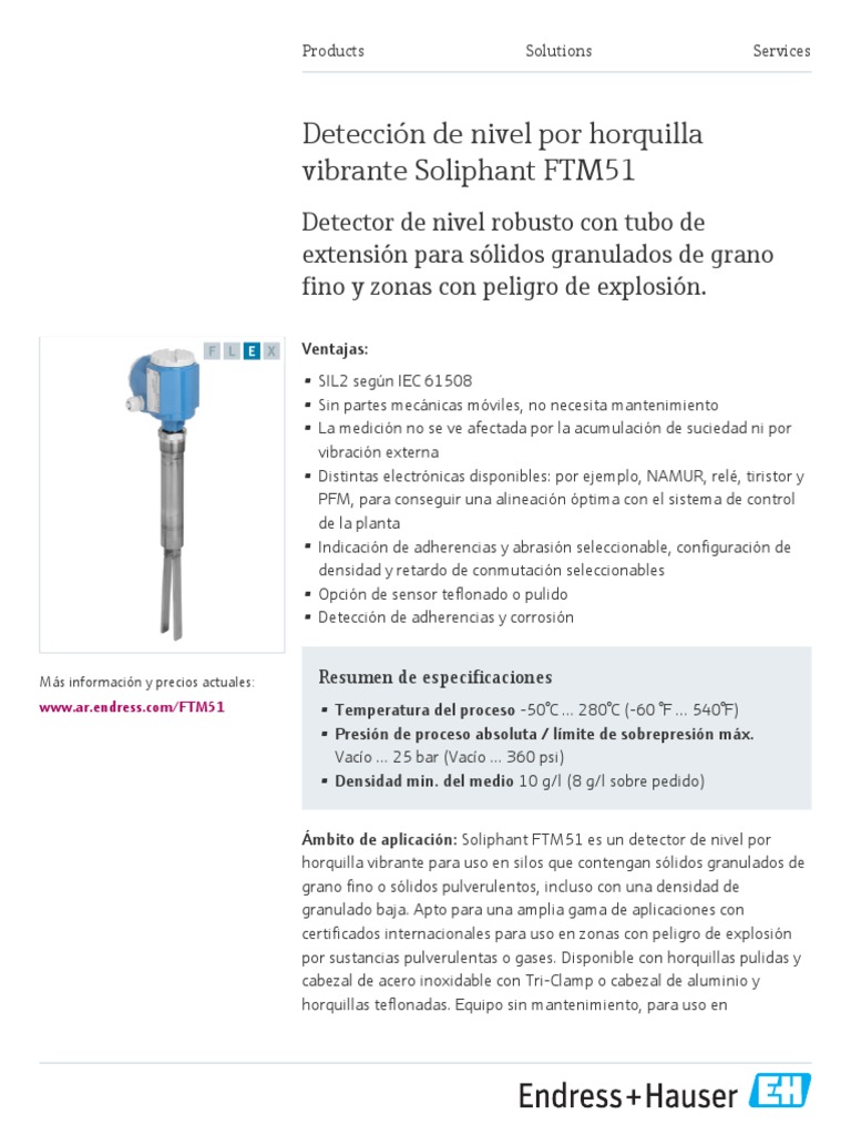 Limitatore ENDRESS & HAUSER SOLIPHANT II FTM30DR04CB1 Con FEM 44/45, Modello X, Nuovo