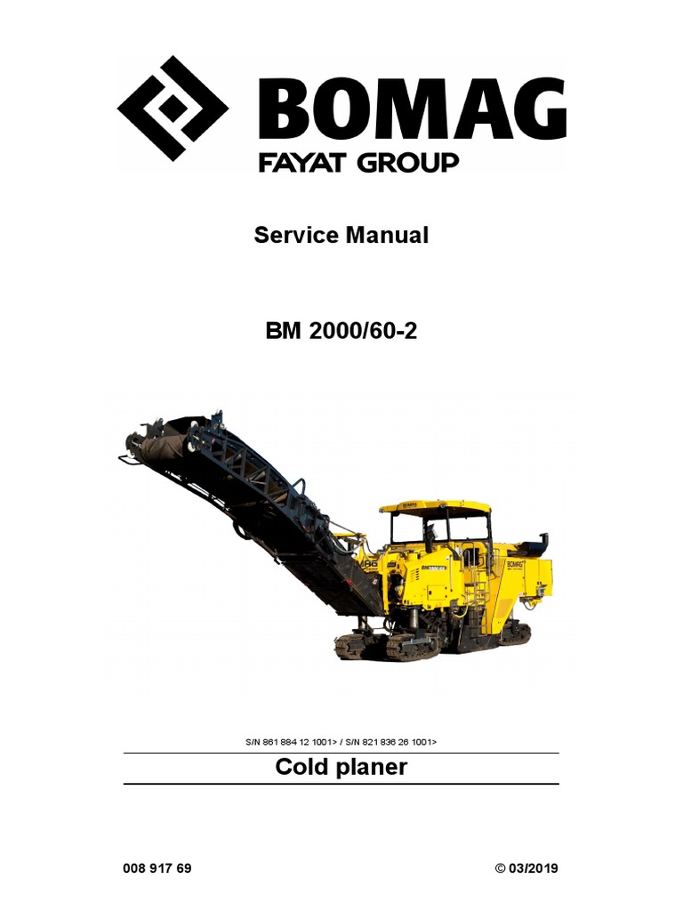 BM 2000/60-2 Cold Planer Service Manual | PDF | Pump | Mechanical ...
