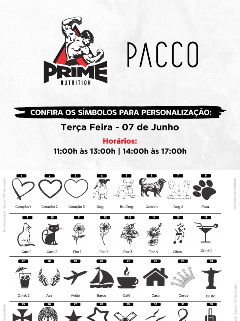 Símbolos para Personalizar Garrafa Pacco | PDF