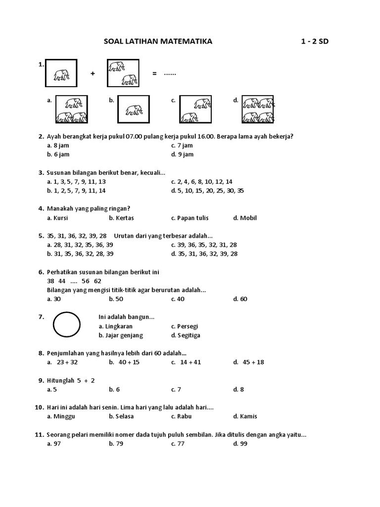 Soal Matematika Kelas 3 Kurikulum Merdeka | PDF