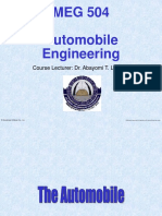 MEG 504 Automobile Engineering Lecture 1