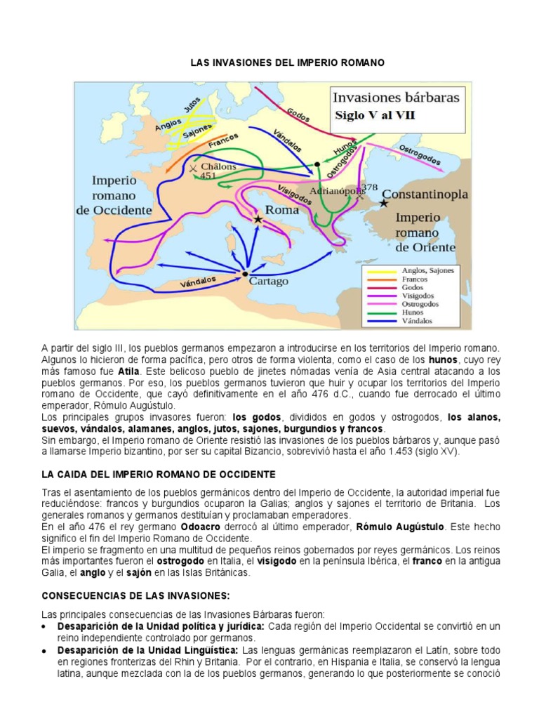 Invasiones y Caída del Imperio Romano | PDF