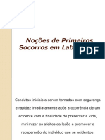 Noções de Primeiros Socorros em Laboratório