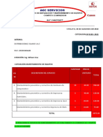 Cotizacion de Mantenimiento Equipos Olano