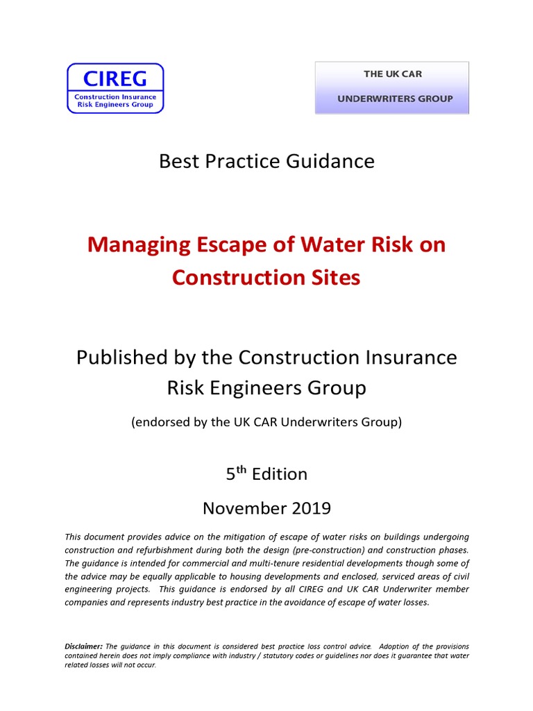 Escape of Water Risk Management Guide | PDF | Valve | Pipe (Fluid ...