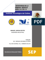 Control de Inventarios en La Empresa Sermadhi, Servicio de Maquinaria, S.A. de C.V.