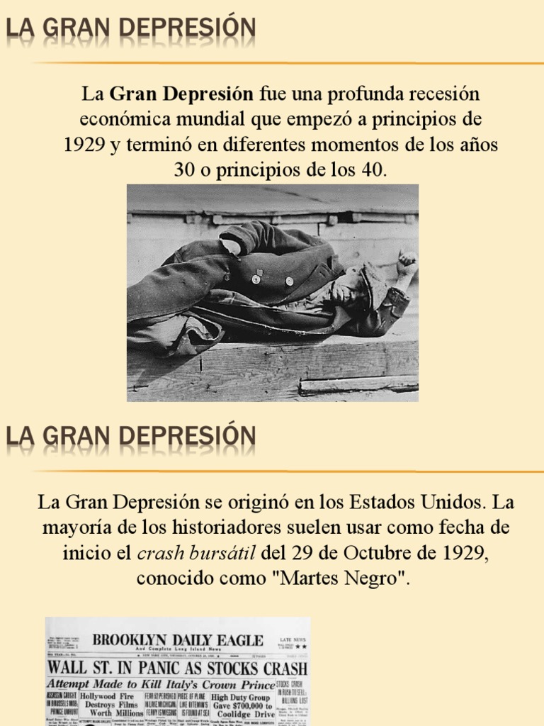 La Gran Depresión: Causas y Consecuencias | PDF | Gran depresion ...