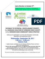 The Ontario Election Is October 6 !: Pathway To Potential, Voices Against Poverty