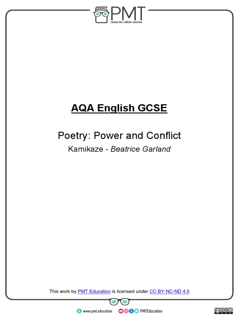 Kamikaze Poem Analysis Aqa Gcse Pdf