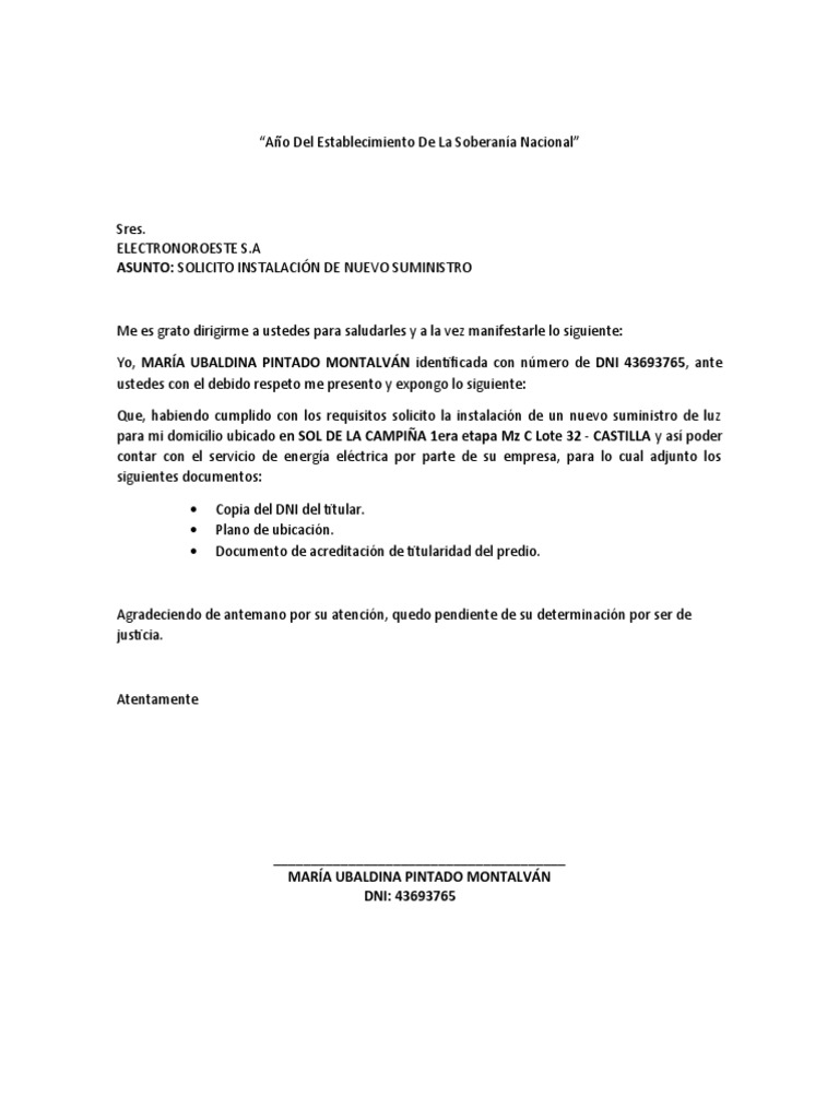 Solicitud para Medidor | PDF