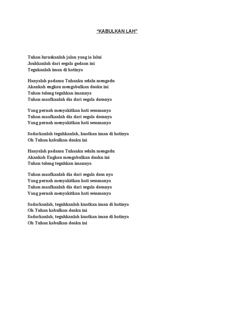 Kumpulan Lirik Lagu Pdf