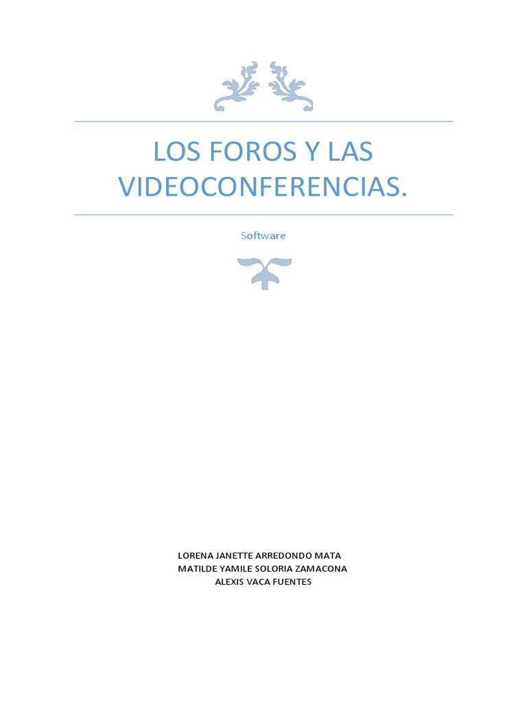 Foros y Videoconferencias en Educación | PDF