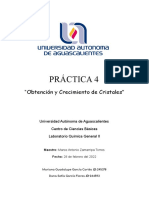 Práctica #4 Obtención y Crecimiento de Cristales