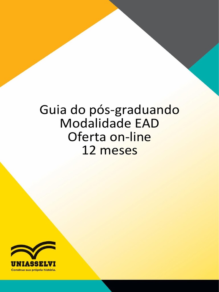 Guia Pos Graduando Online 12 M | PDF | Pós-graduação | Pedagogia