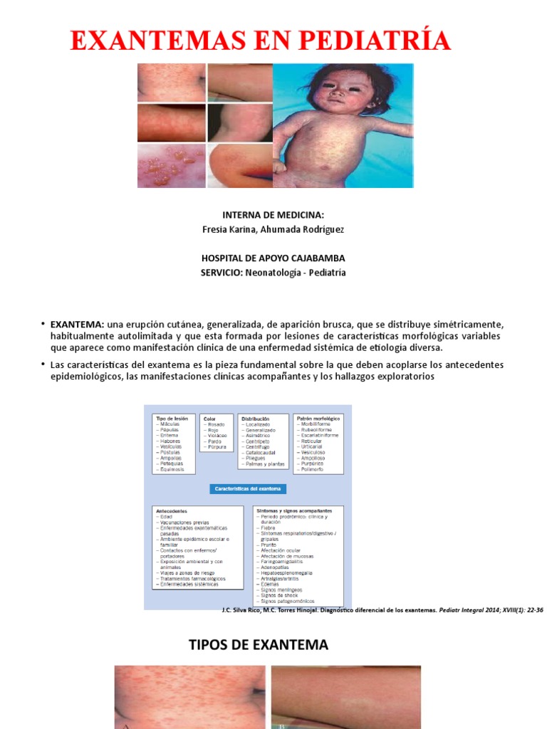 Exantemas en Pediatria | PDF | Sarampión | Cuidado de la salud