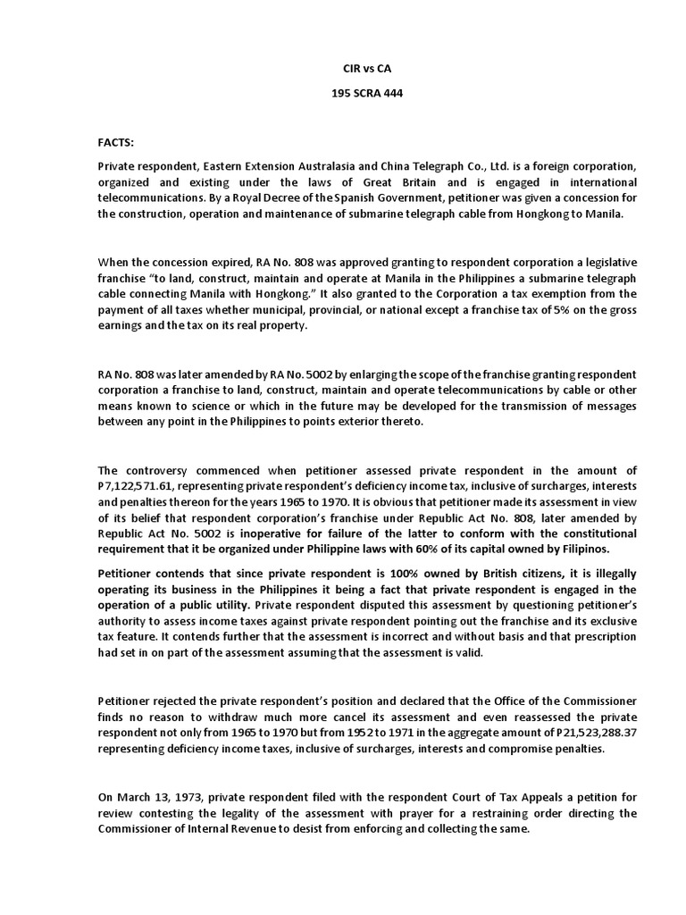 16 cir vs cta pdf social science law
